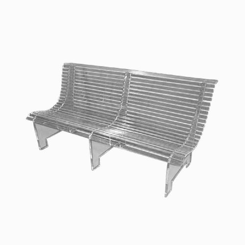 Banc transparent en plexiglass
