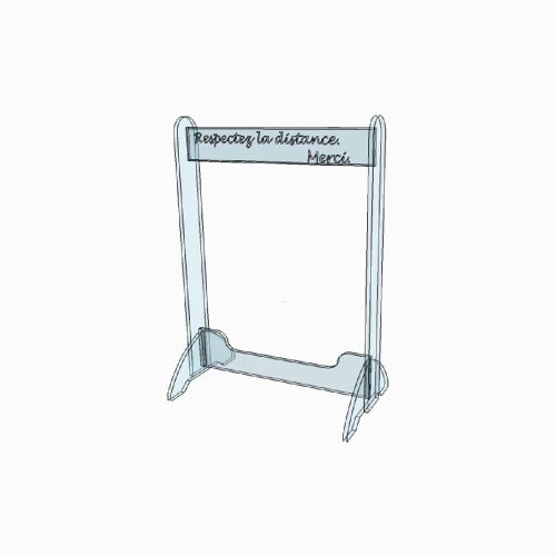 Barrière distanciation en plexiglass