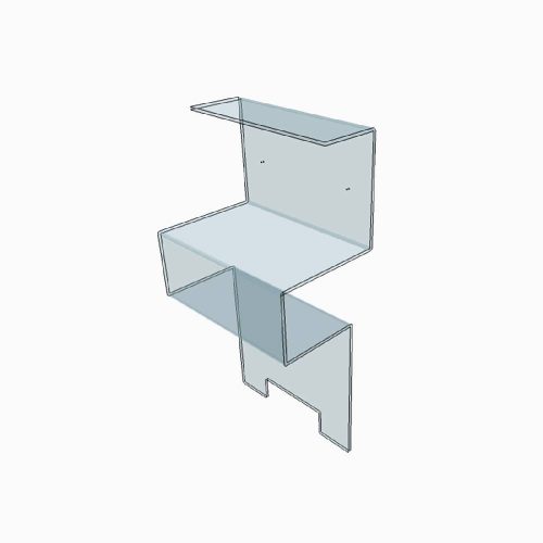 Bureau mural transparent en Plexiglass