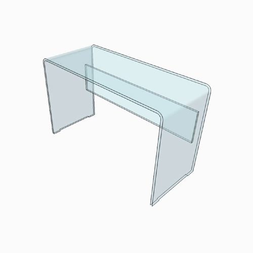 Bureau transparent simple pont