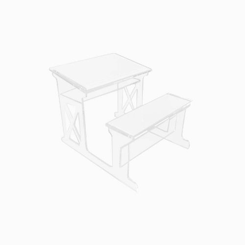 Bureau écolier transparent en Plexiglass