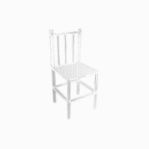 Chaise à barreaux transparente en Plexiglass