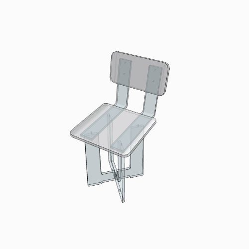 Chaise Plexiglass transparent