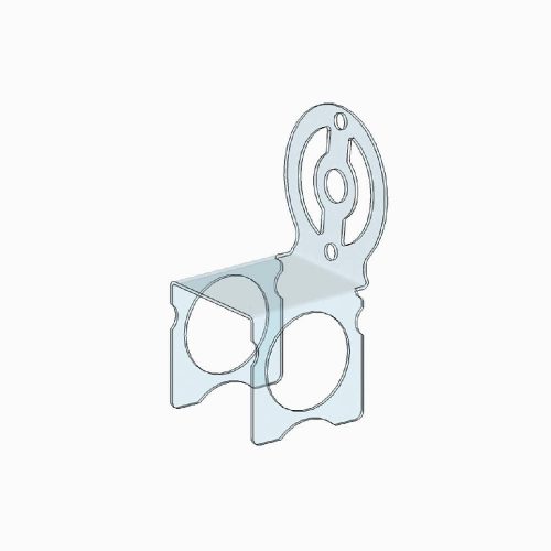 Chaise transparente Plexiglass dossier rond