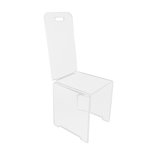 Chaise transparente en Plexiglass