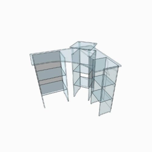 Comptoir transparent en Plexiglass