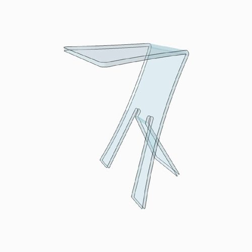 Console transparente design en Plexiglass