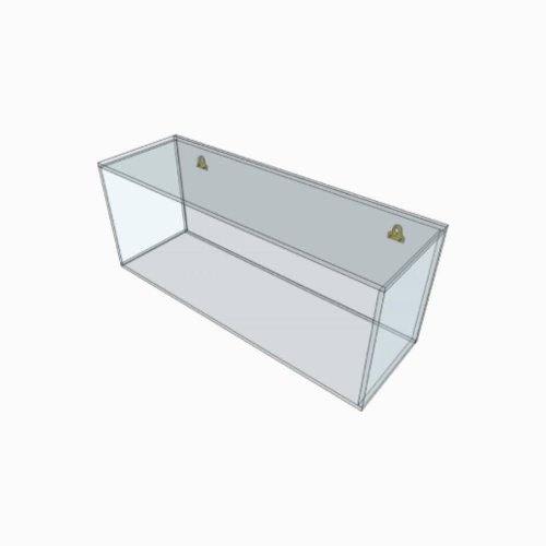 Étagère murale rectangle transparente