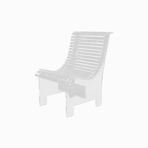 Fauteuil de jardin transparent en Plexiglass