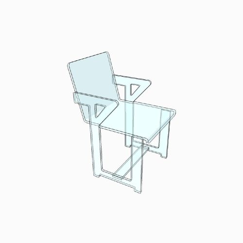 Fauteuil transparent Plexiglass
