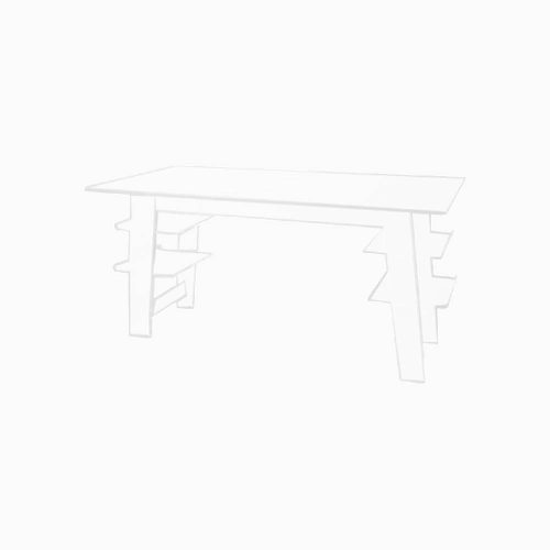 Grand bureau transparent en Plexiglass