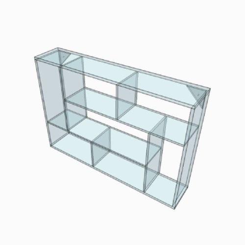 Étagère murale transparente en plexiglass