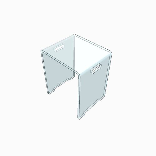 Petit tabouret plexiglass transparent