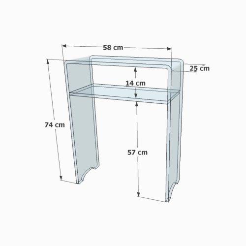Console d'appoint en plexiglass