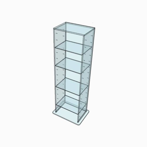Petite étagère transparente en plexiglass