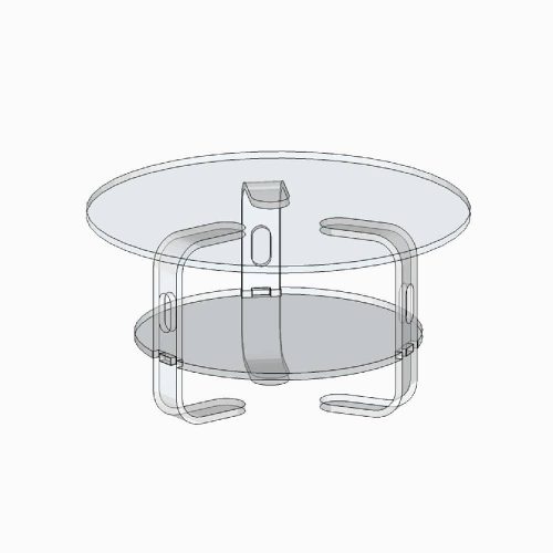 Table basse ronde transparente
