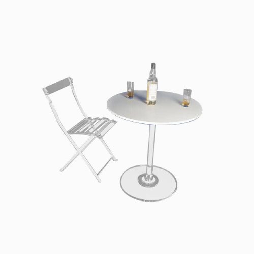 Petit table de bistrot plexiglass