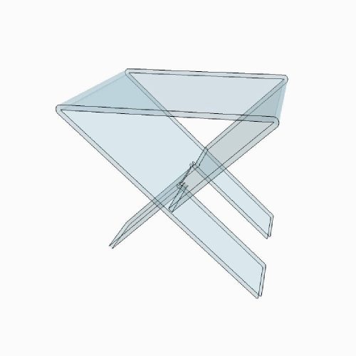 Console table d'appoint en plexiglass transparent