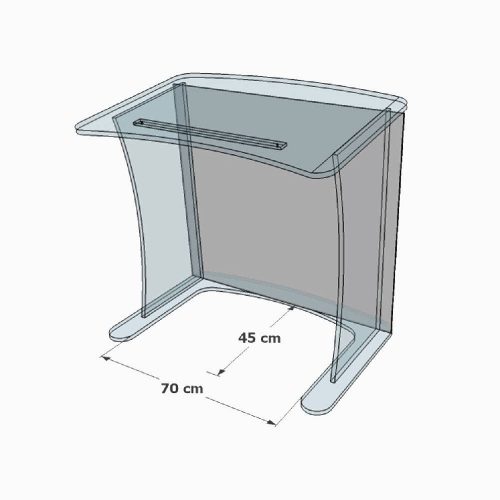 Pupitre transparent plexiglass
