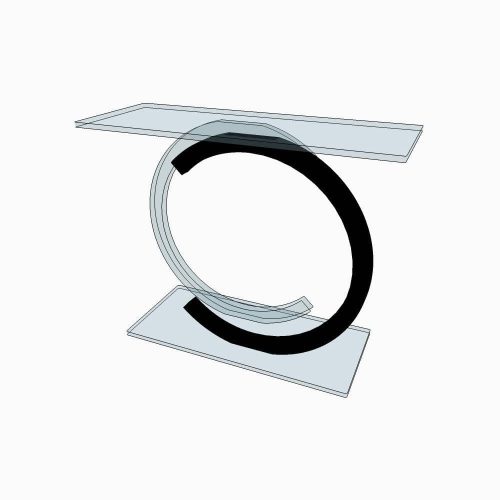 Table d'appoint design luxueuse en plexiglass