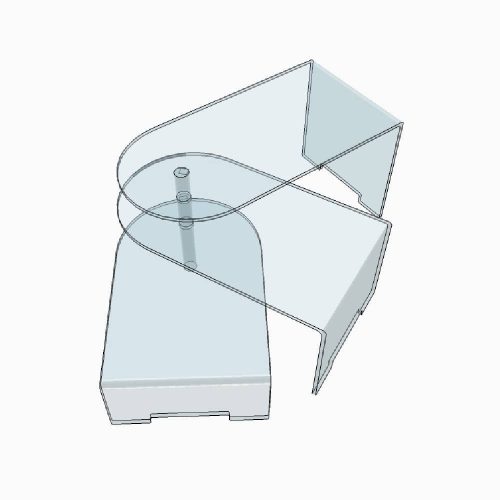 Table basse gigogne en plexiglass