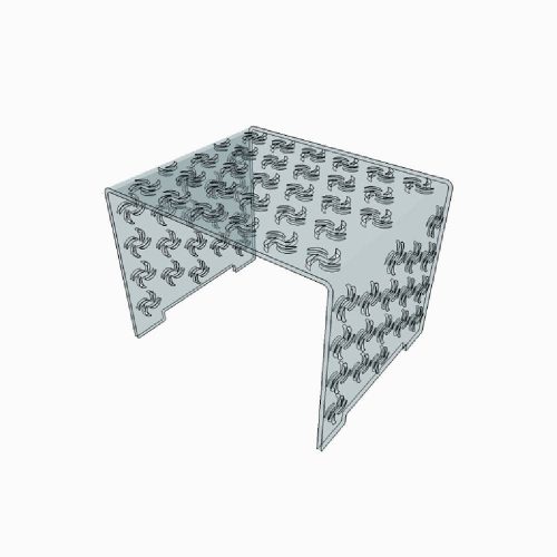 Table basse en plexiglass à motifs découpe laser