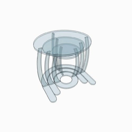 Table Gigogne transparente en Plexiglass