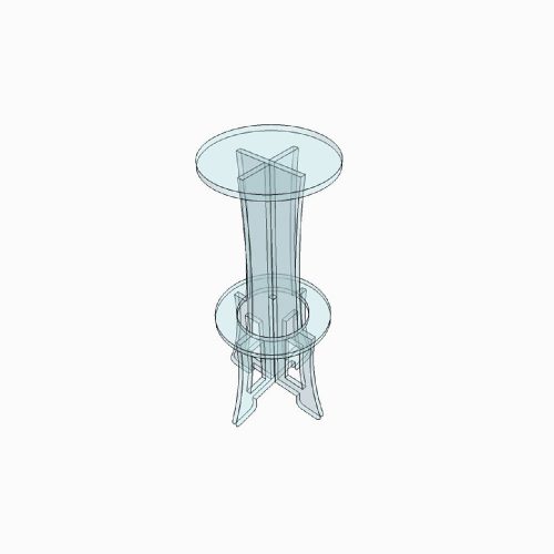 Tabouret de bar transparent en Plexiglass