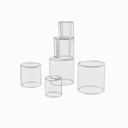 Vitrine cylindrique plexiglass transparent