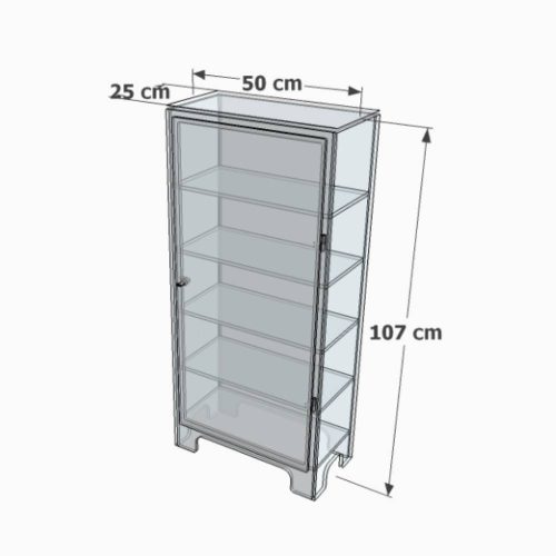 Vitrine transparente plexiglass