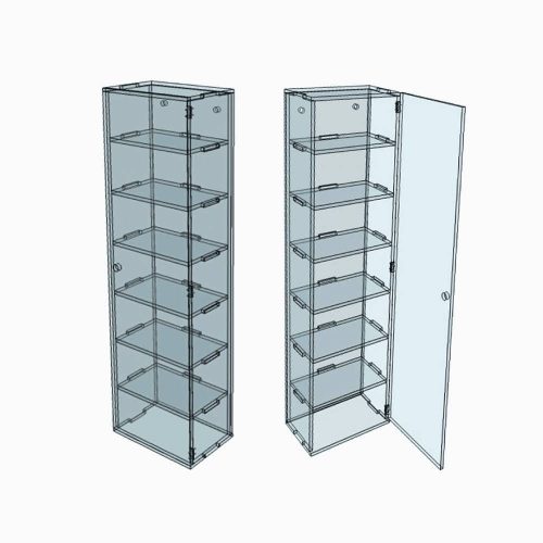 Vitrine murale transparente