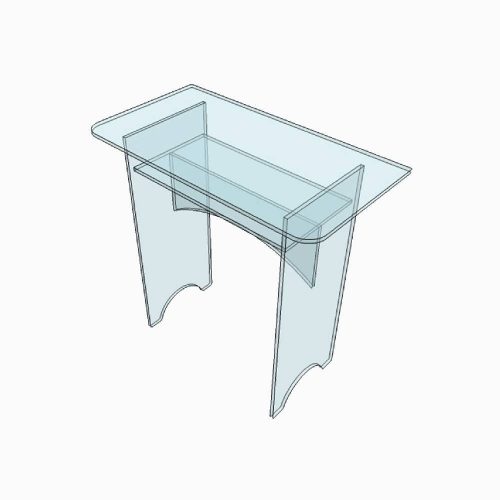 Petit bureau transparent