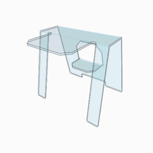 Bureau transparent pont en Plexiglass