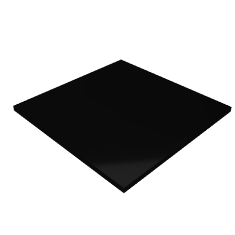 Découpe de Plexiglas Opaque Noir 10mm | 600x600mm