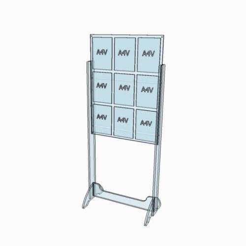 Panneau multi-affichage A4 plexiglass transparent