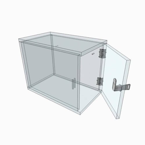 Petite vitrine transparente murale en Plexiglass