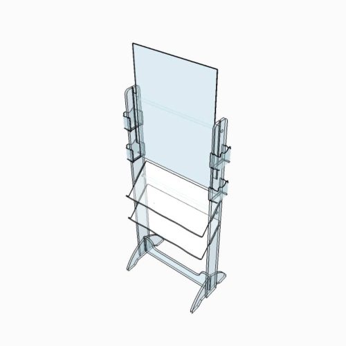 Présentoir à flyers plexiglass transparent