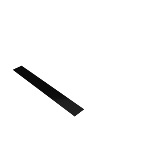 Découpe de Plexiglas Opaque Noir 3mm | 500x50mm