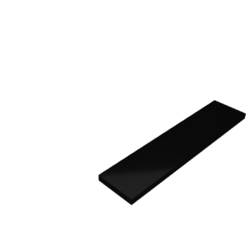 Découpe de Plexiglas Opaque Noir 10mm | 137x644mm | TA