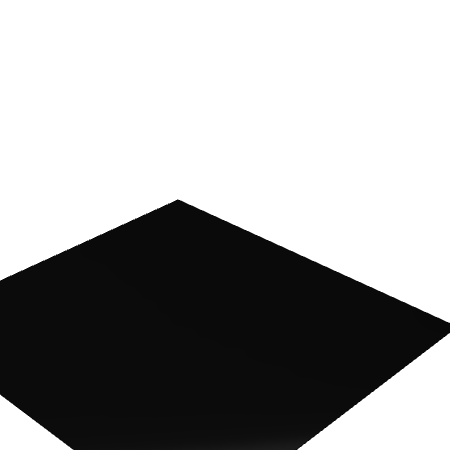 Découpe de Plexiglass Opaque Noir Brillant 3mm | 200x200mm | Trous Ø20mm aux 2 angles côté long - éloignement des bords 50 mm | Angles arrondis