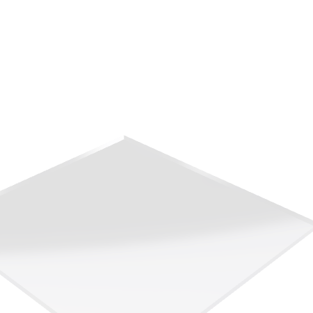 Découpe de Plexiglass Transparent Premium (Coulé) 5mm | 200x200mm | Trous Ø4,5mm aux 2 angles côté court - éloignement des bords 10 mm | Angles arrondis